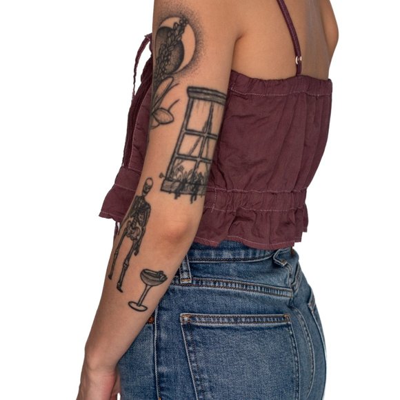 WOMN. • X-SMALL • Cropped Sleeveless Top • Purple - Picture 5 of 5